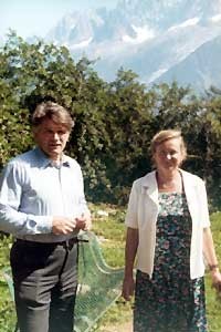 Л.Д.Фаддеев с женой на отдыхе